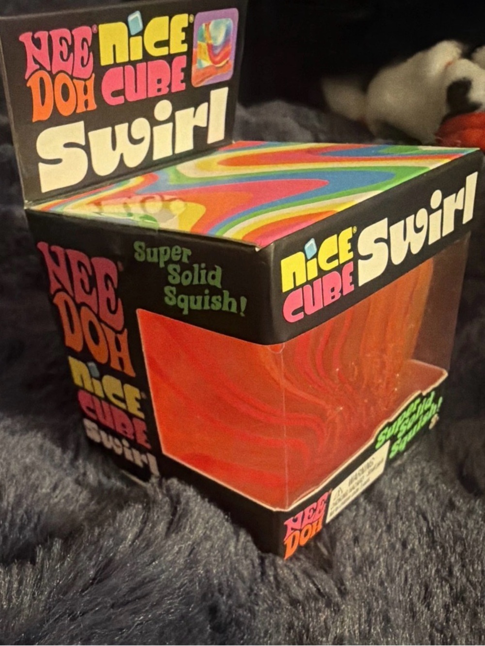 Nice Cube Swirl - Red Swirl Stress Cube